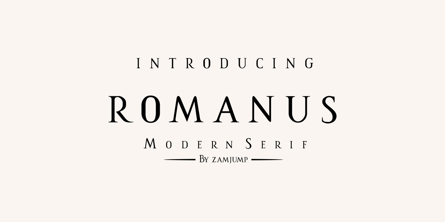 Beispiel einer Romanus-Schriftart